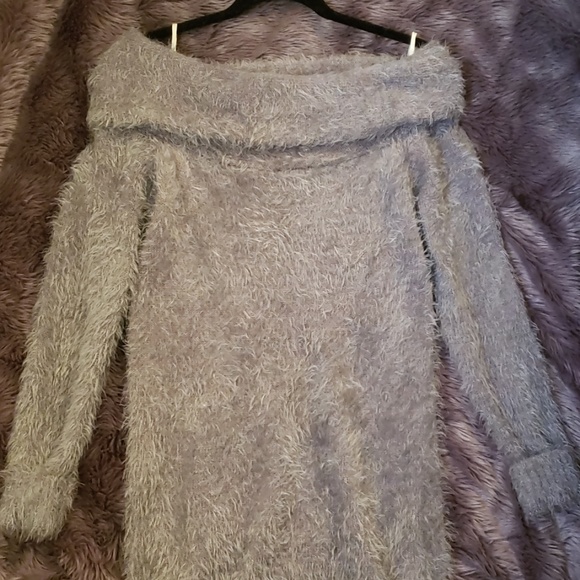 Fuzzy Strapless Sweater Dress - Picture 2 of 2